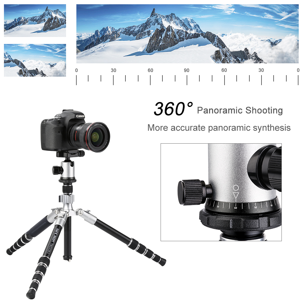 K&F Concept MT-01 mini Tripod Grey Aluminium  ขาตั้งกล้อง